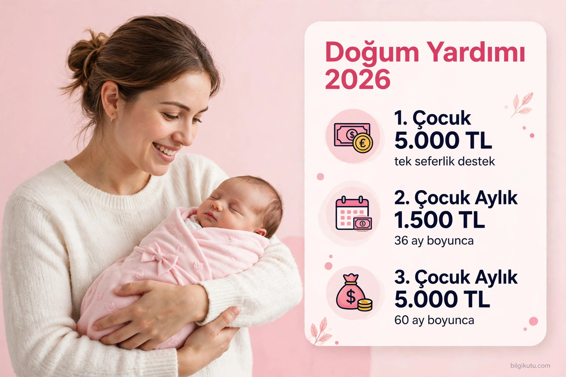 Doğum Yapan Annelere 5 Bin TL + Aylık 5 Bin TL Destek 2026
